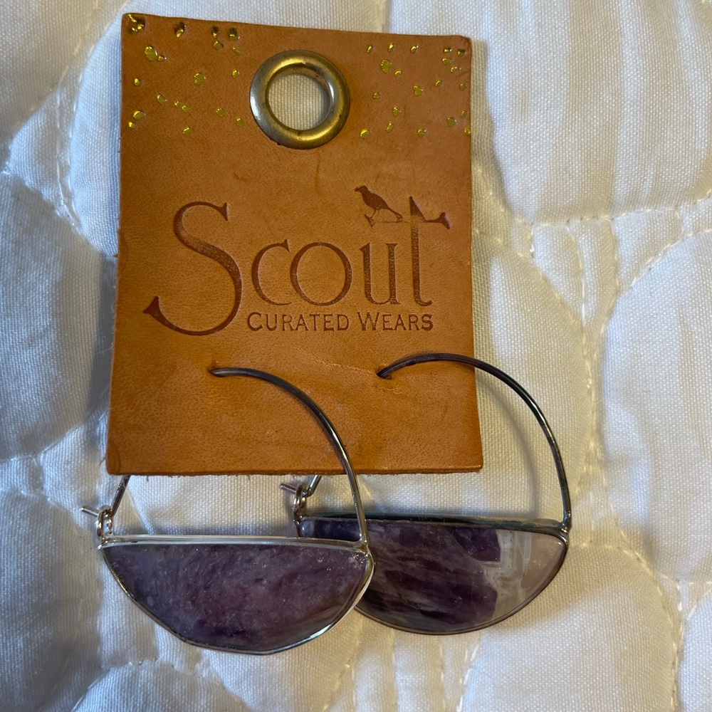 artisan amethyst earrings